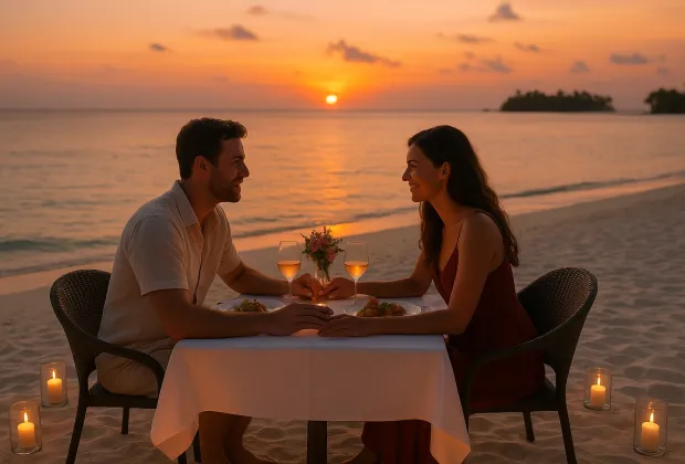 couple in lakshadweep beach
